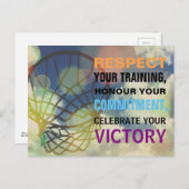 ワーズ感動的ネットボールスポーツ引用文 ポストカード (正面/裏面)