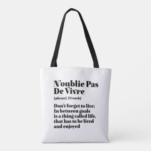 ワーズ感動的引用文パドドヴィヴル トートバッグ (裏面)