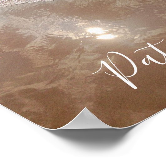 ワーズ感動的忍耐ビーチサーファー ポスター (角)