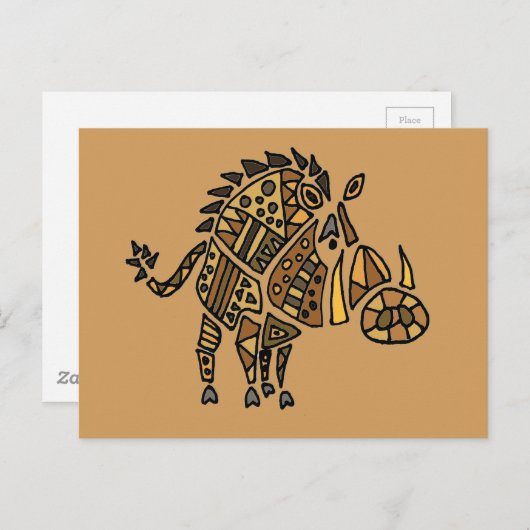 ワーソおもしろい芸術的グ抽象芸術アート ポストカード (正面/裏面)