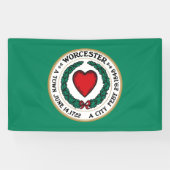 ワーチェスター市旗（マサチューセッツ州） 横断幕 (横)