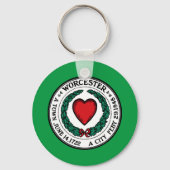 ワーチェスター(マサチューセッツ州)市旗キーチェーン キーホルダー (正面)