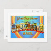 ワーチェスター・マサチューセッツ州MAヴィンテージ旅行お土産 ポストカード (正面/裏面)