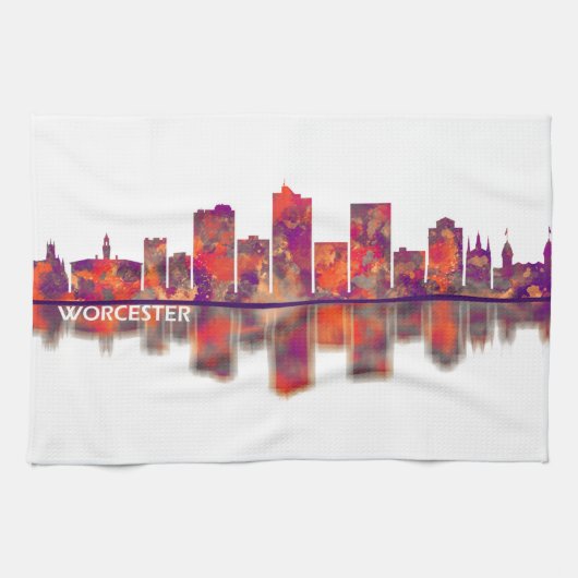 ワーチェスター・マサチューセッツ・スカイライン キッチンタオル (横)