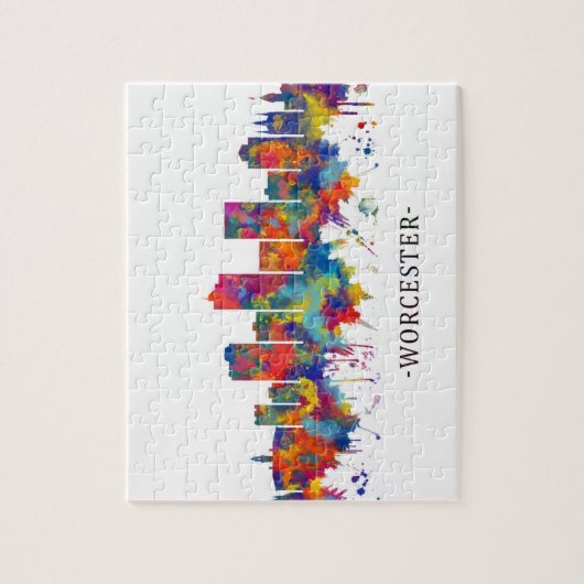 ワーチェスター・マサチューセッツ・スカイライン ジグソーパズル (縦)