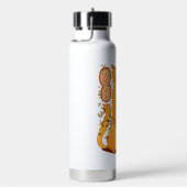 ワーッ？オレンジキャットイラストレーション ウォーターボトル (右面)