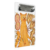 ワーッ？オレンジキャットイラストレーション ミニクリップボード (アングル)