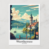 ワーテルゼオーストリアトラベルヴィンテージイラストレーション ポストカード (正面)