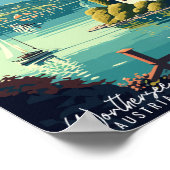 ワーテルゼオーストリアヴィンテージ旅行イラストレーション ポスター (角)