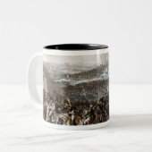 ワーテルローの戦いからのナポレオンの飛行 ツートーンマグカップ (正面左)
