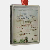 ワーテルローの戦いの計画そして眺め メタルオーナメント (右)