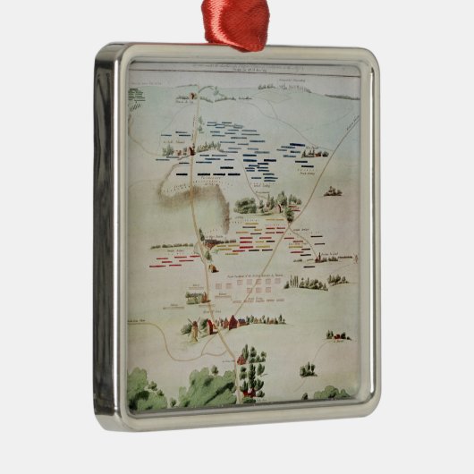 ワーテルローの戦いの計画そして眺め メタルオーナメント (右)