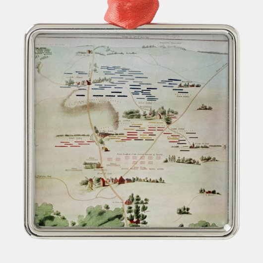 ワーテルローの戦いの計画そして眺め メタルオーナメント (正面)