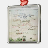 ワーテルローの戦いの計画そして眺め メタルオーナメント (左)