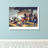 ワーテルローの戦いの馬の衛兵、彫刻 キャンバスプリント (インサイチュ (ウッドフロア))