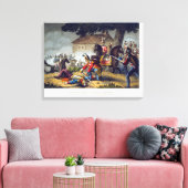ワーテルローの戦いの馬の衛兵、彫刻 キャンバスプリント (インサイチュ (リビング))