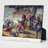 ワーテルローの戦いの馬の衛兵、彫刻 フォトプラーク (側面)