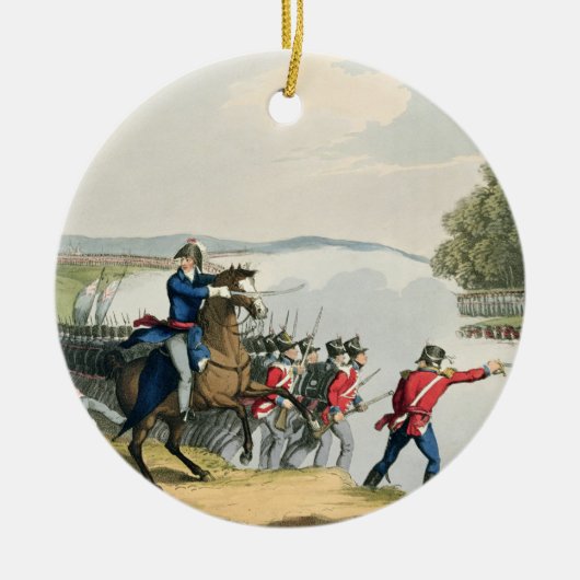 ワーテルローの戦いは井戸の公爵によって決定しました セラミックオーナメント (正面)