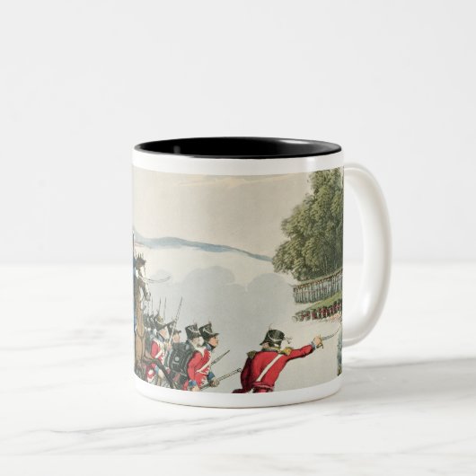 ワーテルローの戦いは井戸の公爵によって決定しました ツートーンマグカップ (正面右)