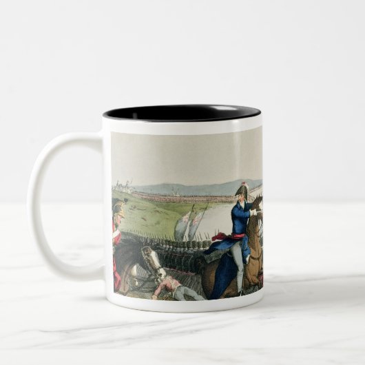 ワーテルローの戦いは井戸の公爵によって決定しました ツートーンマグカップ (左)