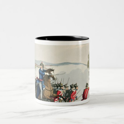 ワーテルローの戦いは井戸の公爵によって決定しました ツートーンマグカップ (中央)