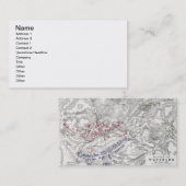 ワーテルローの戦い、1815年6月18日のシート第1 (英語 名刺 (正面/裏面)