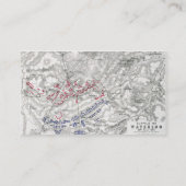 ワーテルローの戦い、1815年6月18日のシート第1 (英語 名刺 (裏面)