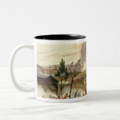 ワーテルローの戦い、1815年6月18日 ツートーンマグカップ (左)