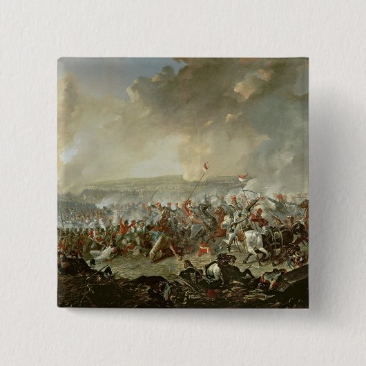 ワーテルローの戦い、1815年6月18日 缶バッジ (正面)