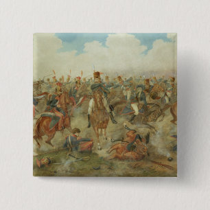 ワーテルローの戦い、1815年6月18日(w/c papで 缶バッジ