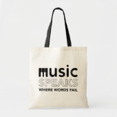 ワードがピアノの引用文で音話楽を鍵できない場所 トートバッグ (正面)