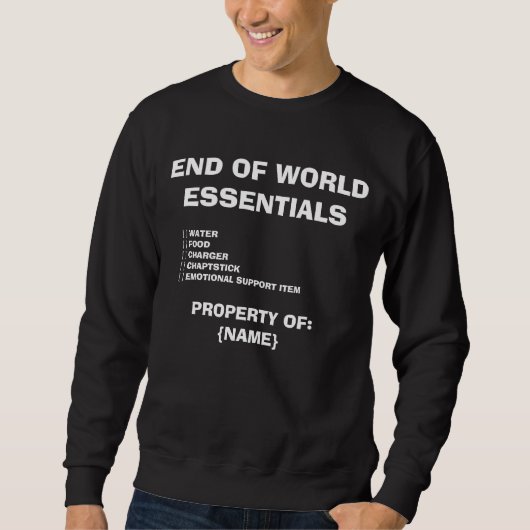 ワードの終わりTシャツ スウェットシャツ (正面)