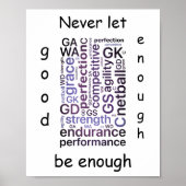 ワードアやる気を起こさせるートネットボール引用文 ポスター (正面)