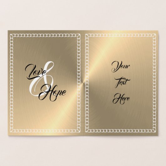 ワードアパーソナライズされたート50周年記念カード 箔カード (内部)