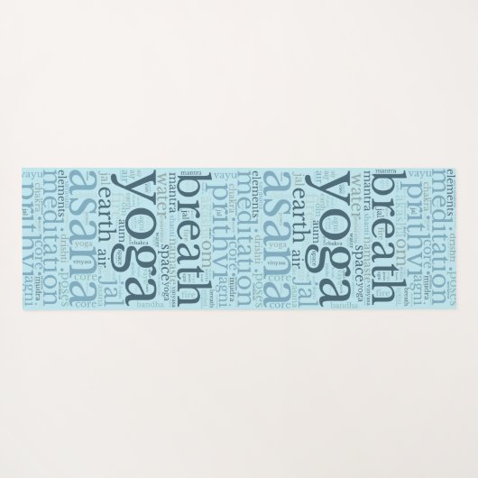 ワードアモダンートヨガマットブルー ヨガマット (裏面(横))