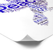 ワードアートの平和を実現 ポスター (角)