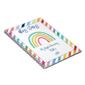 ワードアートアップル感謝していユー先生 ノートブック (右側)