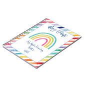 ワードアートアップル感謝していユー先生 ノートブック (左側)