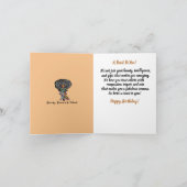 ワードアートアフロレディーアフリカンアメリカンハッピーバースデー カード (内部)