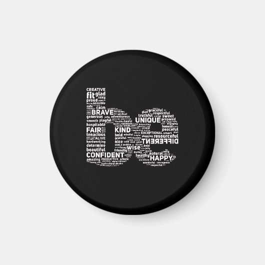 ワードアートマグネット マグネット (正面)