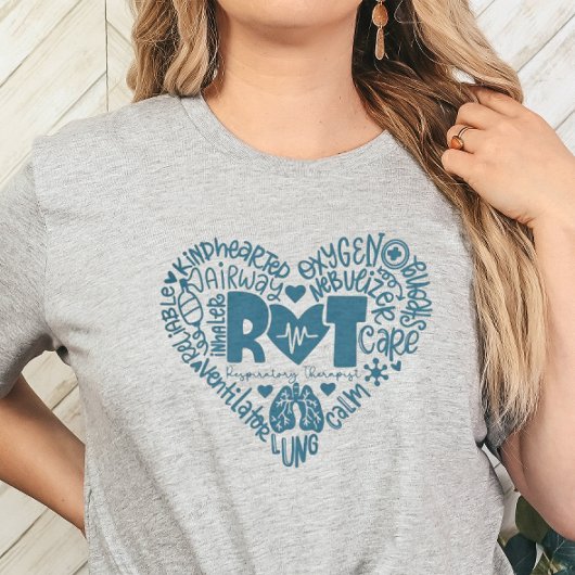 ワードアート 呼吸療法士 Tシャツ