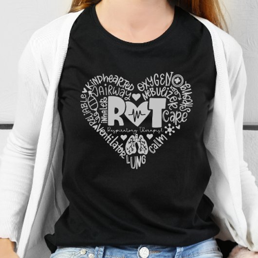 ワードアート 呼吸療法士 Tシャツ