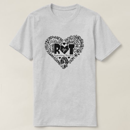 ワードアート 呼吸療法 Tシャツ (デザイン正面)