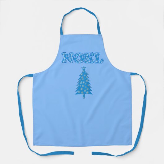 ワードアート – 木パターン（の模様が）ある付き小緑 エプロン (正面)