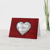 ワードアート：母のためのバレンタイン シーズンカード (正面)