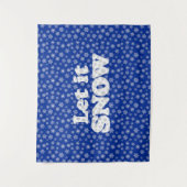 ワードアート – 雪の背景で雪を降らせる タペストリー (正面)