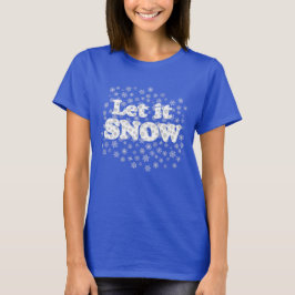 ワードアート – 雪の背景で雪を降らせる Tシャツ