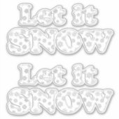 ワードアート – 雪を降らせる シール (正面)