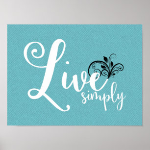 ワードアート「Live Simple」 ポスター