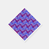 ワードアートUSA文字，ブルー紙パーティーナプキンス スタンダードカクテルナプキン (角)